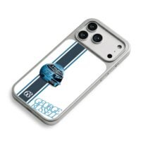 George Russell F1 63 helmet iPhone 17 Pro Max Electroplated Silver Case2