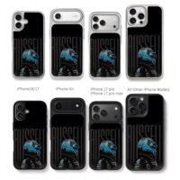 George Russell F1 blue helmet Chris Brown Phone Case Black Electroplated Silver For Iphone 11 To 17