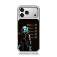 George Russell F1 Mercedes 63 iPhone 17 Pro Max Electroplated Silver Case1