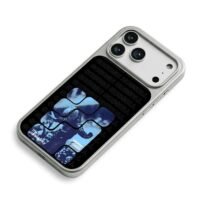 George Russell F1 mosaic art iPhone 17 Pro Max Electroplated Silver Case2