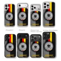 Germany national football logo Chris Brown Phone Case Black Electroplated Silver For Iphone 11 To 17