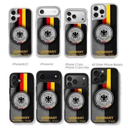 Germany national football logo Chris Brown Phone Case Black Electroplated Silver For Iphone 11 To 17