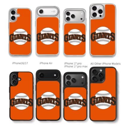 Giants baseball logo on orange background Chris Brown Phone Case Black Electroplated Silver For Iphone 11 To 17