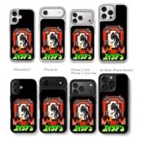 Ginger cat Xenomorph retro art Chris Brown Phone Case Black Electroplated Silver For Iphone 11 To 17