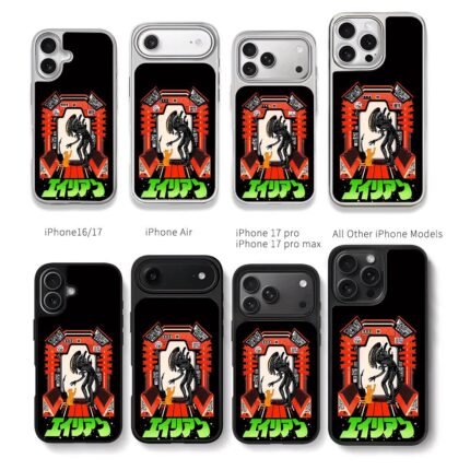 Ginger cat Xenomorph retro art Chris Brown Phone Case Black Electroplated Silver For Iphone 11 To 17