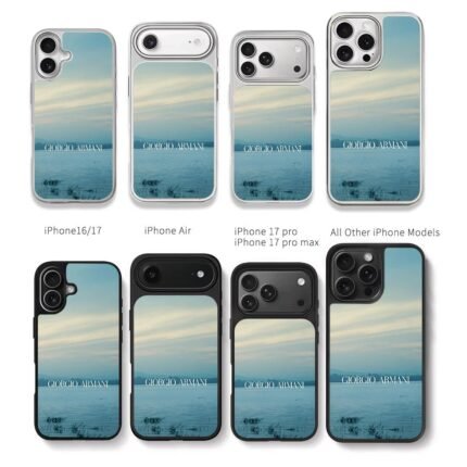 Giorgio Armani lakeside sunset Chris Brown Phone Case Black Electroplated Silver For Iphone 11 To 17