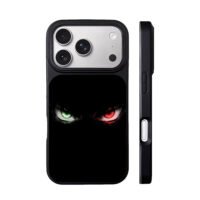Glowing evil green red eyes iPhone 17 Pro Max Black Case