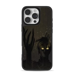 Glowing eyed dark figure clawed hand iPhone 16 Pro Max Black Case