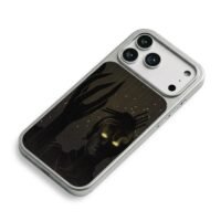 Glowing eyed dark figure clawed hand iPhone 17 Pro Max Electroplated Silver Case2