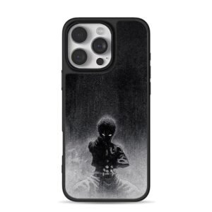 Glowing eyed Trigun gunman iPhone 16 Pro Max Black Case