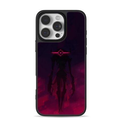 Glowing neon pink sigil demon cyber iPhone 16 Pro Max Black Case