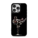 Glowing UFC fighter high kick Phone Case for iPhone 11-17 & Samsung Galaxy S24-S26