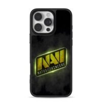 Glowing yellow NAVI logo Phone Case for iPhone 11-17 & Samsung Galaxy S24-S26