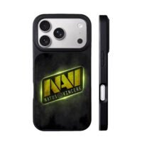 Glowing yellow NAVI logo iPhone 17 Pro Max Black Case
