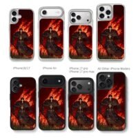 Glowingcrossknightswordfire Chris Brown Phone Case Black Electroplated Silver For Iphone 11 To 17