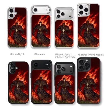 Glowingcrossknightswordfire Chris Brown Phone Case Black Electroplated Silver For Iphone 11 To 17
