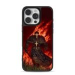 Glowingcrossknightswordfire iPhone 16 Pro Max Black Case