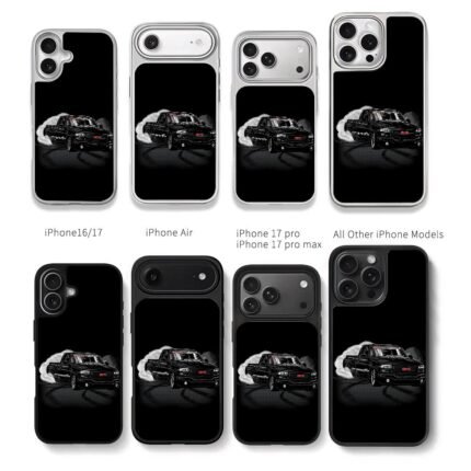 GMC pickup truck burnout smoke Chris Brown Phone Case Black Electroplated Silver For Iphone 11 To 17