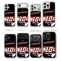 Go Bowling 10 StewartHaas Ford Chris Brown Phone Case Black Electroplated Silver For Iphone 11 To 17