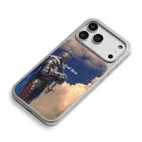 God first knight sword sky iPhone 17 Pro Max Electroplated Silver Case2