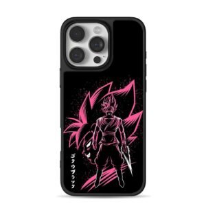 Goku Black Super Saiyan Rose Phone Case for iPhone 11-17 & Samsung Galaxy S24-S26