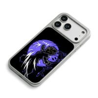 Goku Super Saiyan purple moon art iPhone 17 Pro Max Electroplated Silver Case2