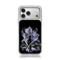 Goku Ultra Instinct DBZ Art iPhone 17 Pro Max Electroplated Silver Case1