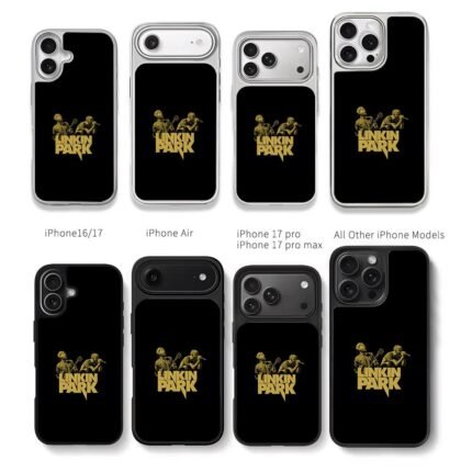 Gold Linkin Park stage print Chris Brown Phone Case Black Electroplated Silver For Iphone 11 To 17