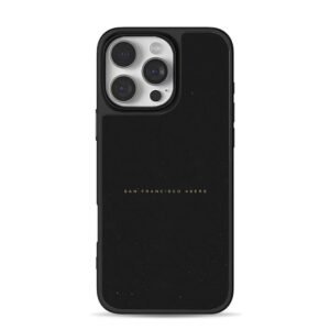 Gold SF 49ers on black glitter iPhone 16 Pro Max Black Case