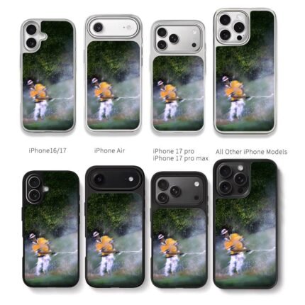 Golfer hitting sand bunker art Chris Brown Phone Case Black Electroplated Silver For Iphone 11 To 17
