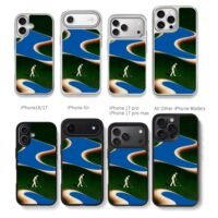 Golfer putting on golf course Chris Brown Phone Case Black Electroplated Silver For Iphone 11 To 17