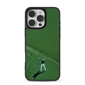 Golfer swinging club on green Phone Case for iPhone 11-17 & Samsung Galaxy S24-S26