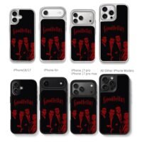 Goodfellas red text four mob men Chris Brown Phone Case Black Electroplated Silver For Iphone 11 To 17
