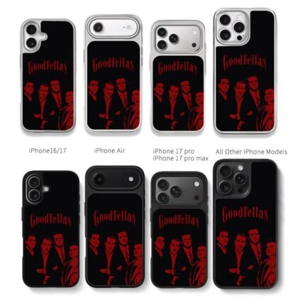 Goodfellas red text four mob men Chris Brown Phone Case Black Electroplated Silver For Iphone 11 To 17
