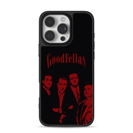 Goodfellas red text four mob men iPhone 16 Pro Max Black Case