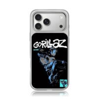 Gorillaz 2D playing guitar art iPhone 17 Pro Max Electroplated Silver Case1