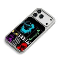 Gorillaz animated member art iPhone 17 Pro Max Electroplated Silver Case2