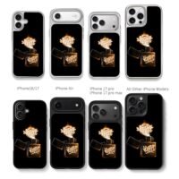 Graffiti perfect lighter flame Chris Brown Phone Case Black Electroplated Silver For Iphone 11 To 17