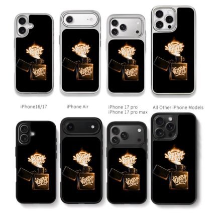 Graffiti perfect lighter flame Chris Brown Phone Case Black Electroplated Silver For Iphone 11 To 17
