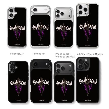 Graffiti Shadow dagger purple flame Chris Brown Phone Case Black Electroplated Silver For Iphone 11 To 17