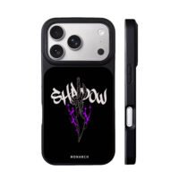 Graffiti Shadow dagger purple flame iPhone 17 Pro Max Black Case