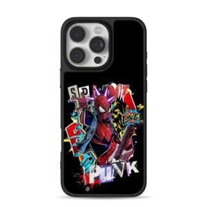 Graffiti Spider Punk plays guitar Phone Case for iPhone 11-17 & Samsung Galaxy S24-S26