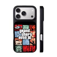 Grand Theft Auto III art with chars iPhone 17 Pro Max Black Case