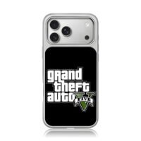 Grand Theft Auto V logo iPhone 17 Pro Max Electroplated Silver Case1