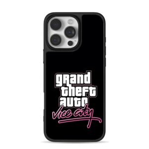 Grand Theft Auto Vice City logo Phone Case for iPhone 11-17 & Samsung Galaxy S24-S26