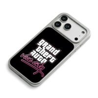 Grand Theft Auto Vice City logo iPhone 17 Pro Max Electroplated Silver Case2