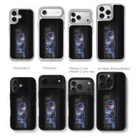 Granger Agent Z MLBB hero art Chris Brown Phone Case Black Electroplated Silver For Iphone 11 To 17