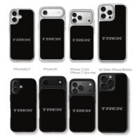 Gray Trek brand logo on plain black background Chris Brown Phone Case Black Electroplated Silver For Iphone 11 To 17