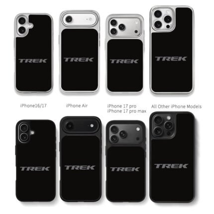 Gray Trek brand logo on plain black background Chris Brown Phone Case Black Electroplated Silver For Iphone 11 To 17