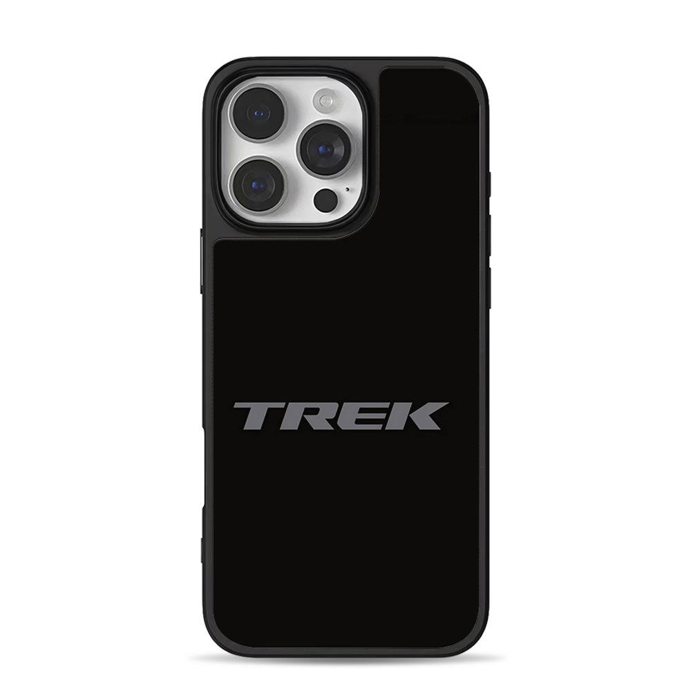 Gray Trek brand logo on plain black background iPhone 16 Pro Max Black Case Gray Trek brand logo on plain black background iPhone 16 Pro Max Black Case